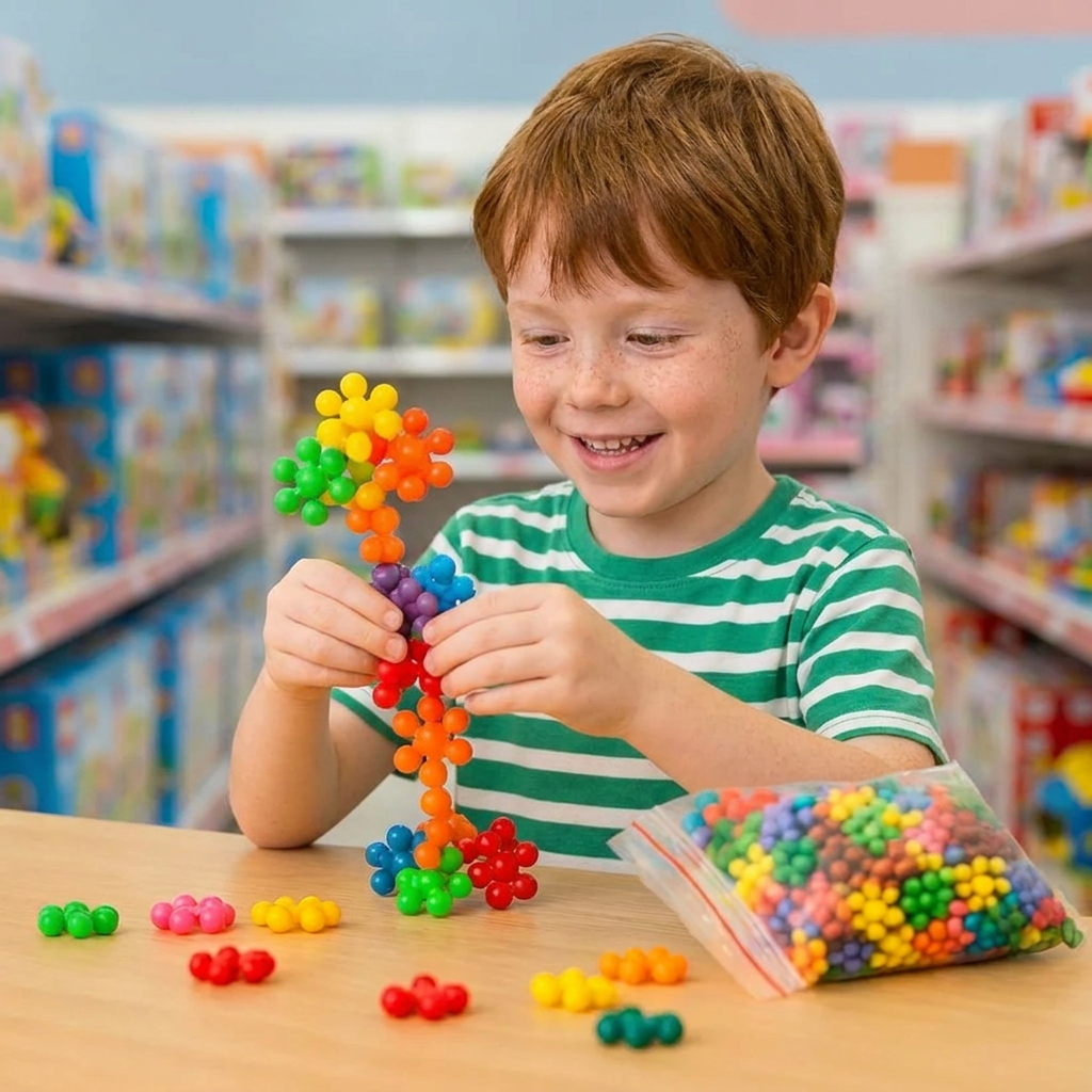 Zestaw klocków Montessori w kształcie kwiatu śliwy