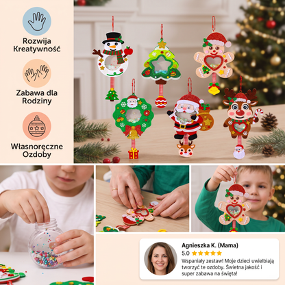 Świąteczny zestaw DIY dla dzieci do tworzenia ozdób typu shaker