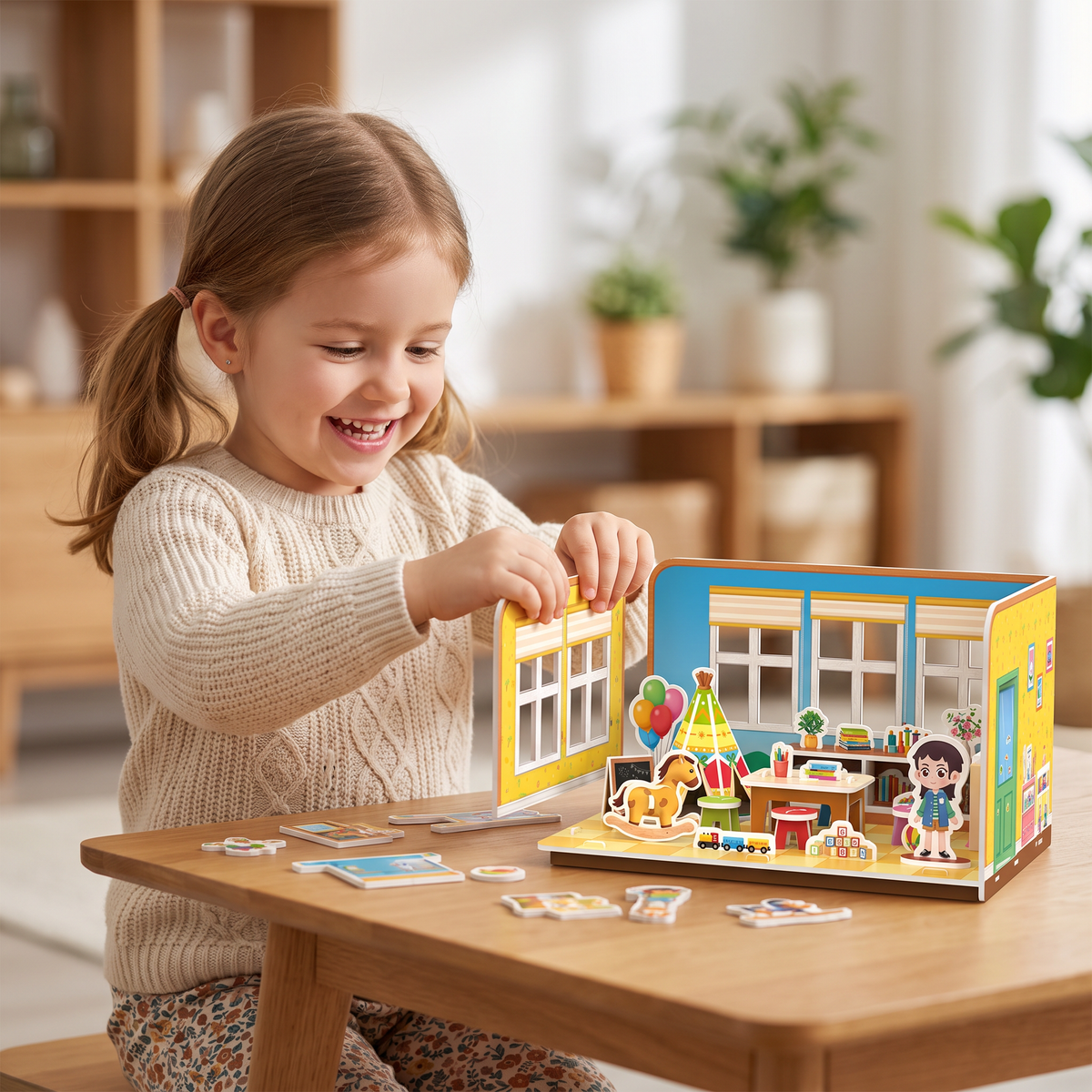 Zestaw DIY 3D do Budowy Pokoju Zabaw – Edukacyjne Puzzle i Zestaw Kreatywny