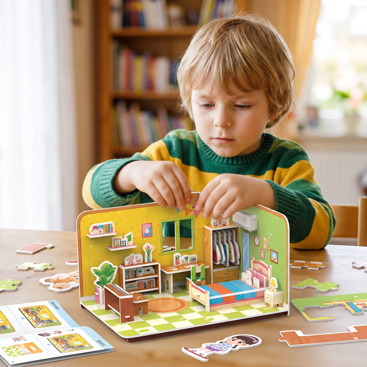 Zestaw DIY 3D do Budowy Pokoju Zabaw – Edukacyjne Puzzle i Zestaw Kreatywny