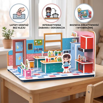 Zestaw DIY 3D do Budowy Pokoju Zabaw – Edukacyjne Puzzle i Zestaw Kreatywny