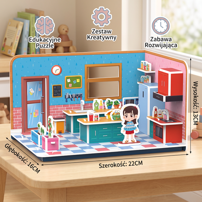 Zestaw DIY 3D do Budowy Pokoju Zabaw – Edukacyjne Puzzle i Zestaw Kreatywny