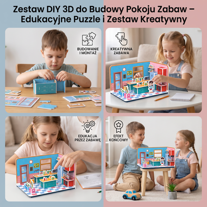 Zestaw DIY 3D do Budowy Pokoju Zabaw – Edukacyjne Puzzle i Zestaw Kreatywny