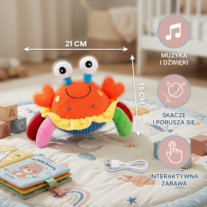 Interaktywna Muzyczna Krabik z Funkcją Głosu – Ruchoma Edukacyjna Zabawka dla Niemowląt