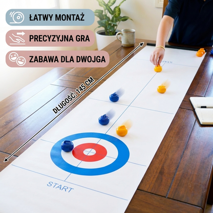 Przenośna gra stołowa w curling – zestaw do rywalizacji dla 2 graczy