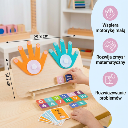 Montessori Zabawka Edukacyjna do Nauki Liczb – Drewniana Tablica do Śledzenia Palcami dla Dzieci