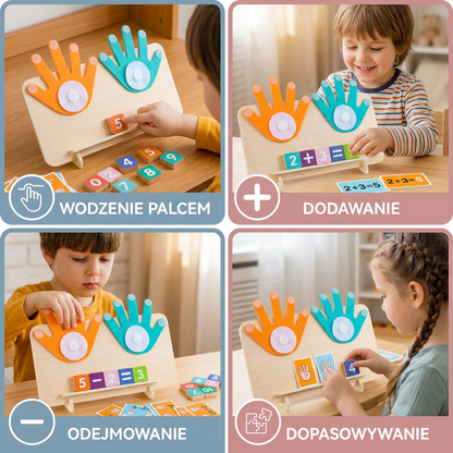 Montessori Zabawka Edukacyjna do Nauki Liczb – Drewniana Tablica do Śledzenia Palcami dla Dzieci