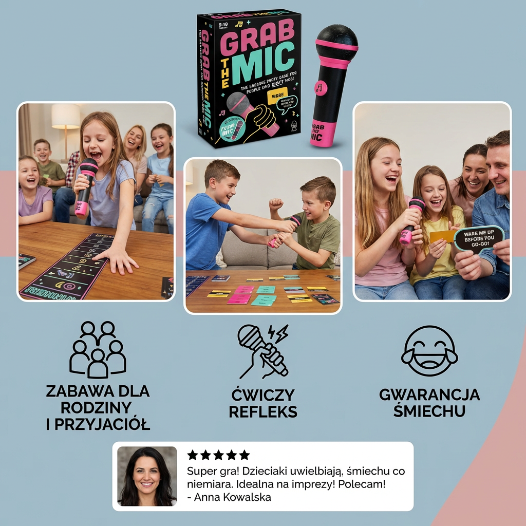 Karaoke Party Gra z Mikrofonem – Zabawa dla Rodziny i Przyjaciół