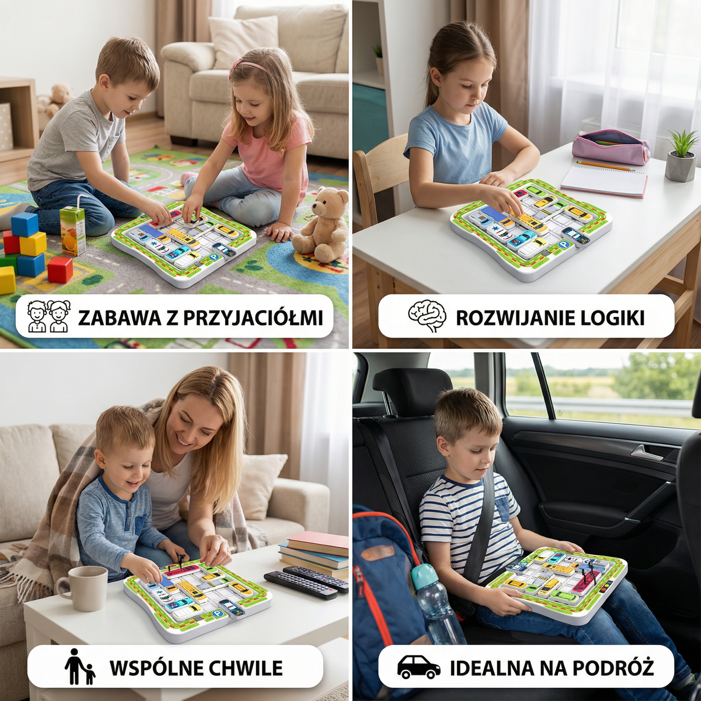 Parking samochodowy – Gra logiczna dla dzieci