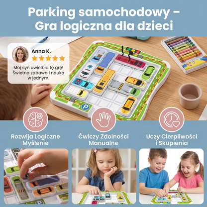 Parking samochodowy – Gra logiczna dla dzieci