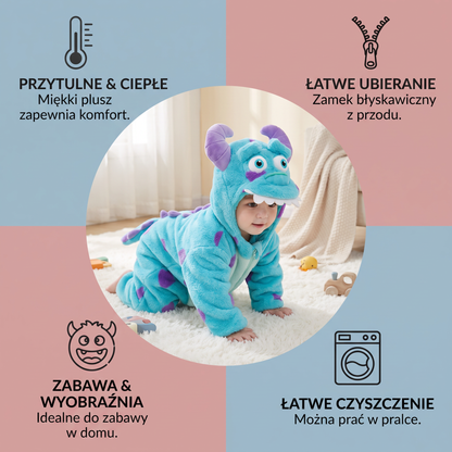 Ciepły i puszysty kostium dla niemowląt i małych dzieci