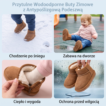 Ciepłe wodoodporne buty zimowe z antypoślizgową podeszwą