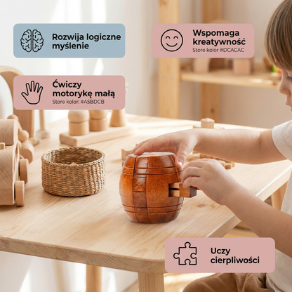 Montessori 3D drewniana gra edukacyjna – łamigłówka puzzle