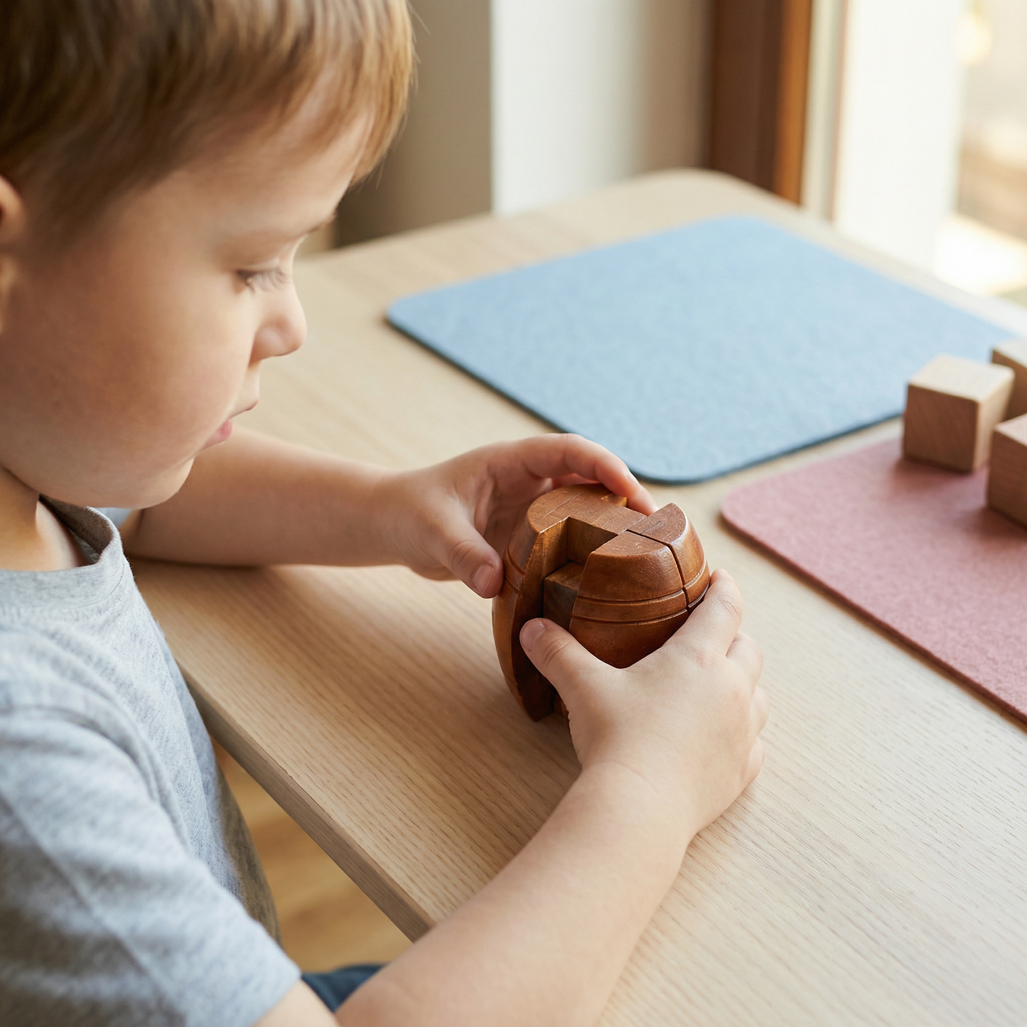 Montessori 3D drewniana gra edukacyjna – łamigłówka puzzle