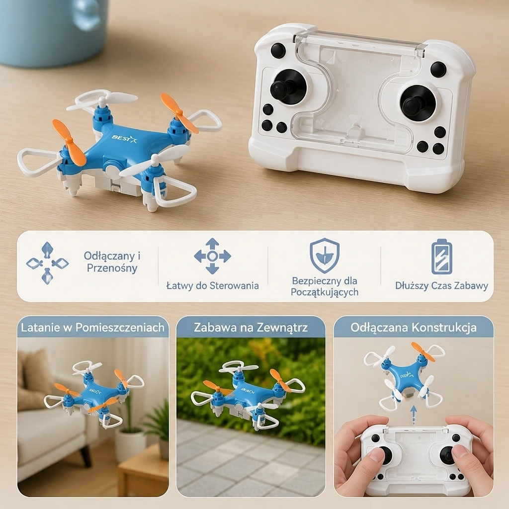 Mini Dron – Zdalnie Sterowany Samolot Kaskaderski Dla Dzieci