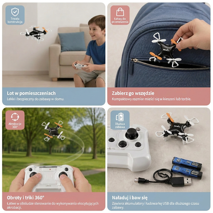 Mini Dron – Zdalnie Sterowany Samolot Kaskaderski Dla Dzieci