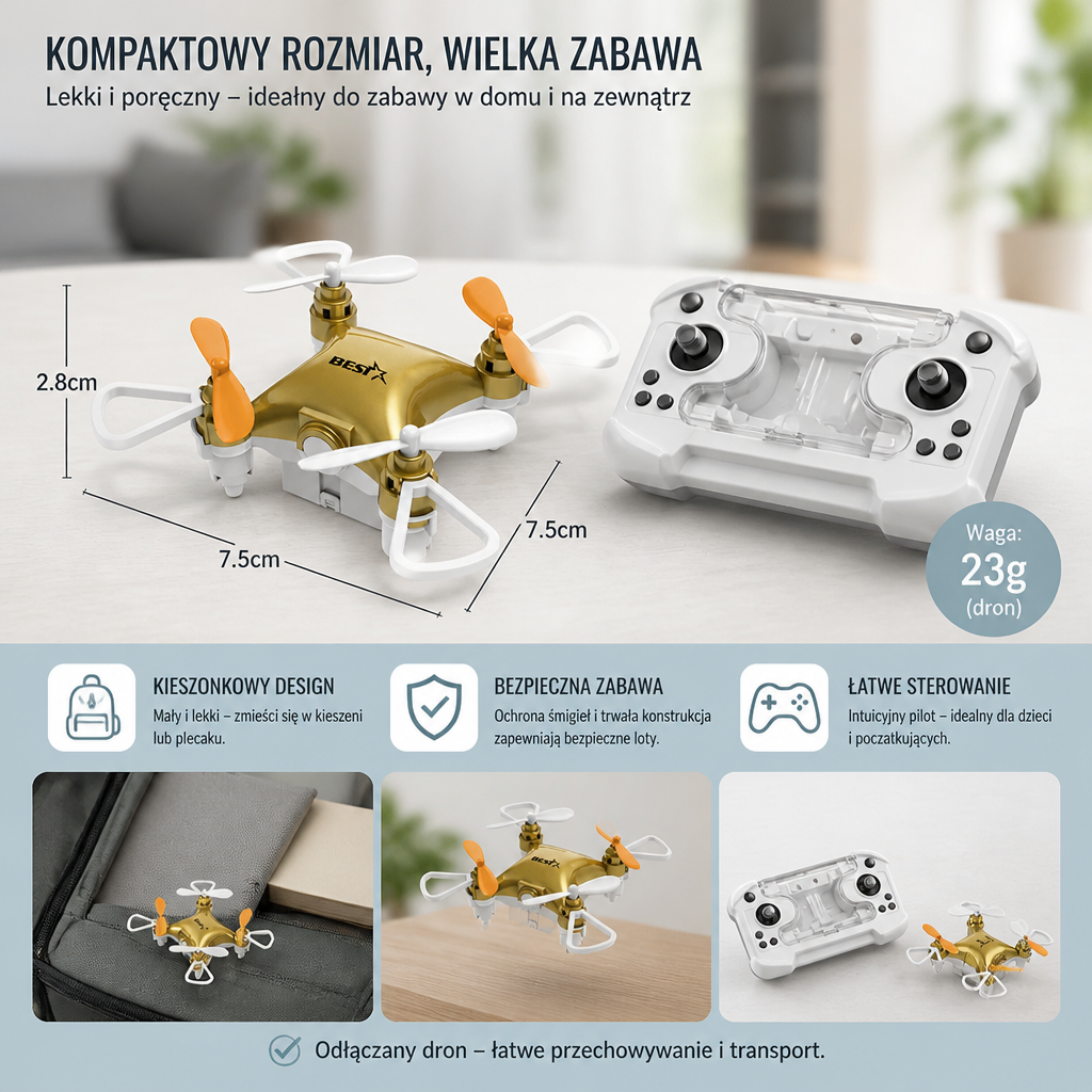 Mini Dron – Zdalnie Sterowany Samolot Kaskaderski Dla Dzieci