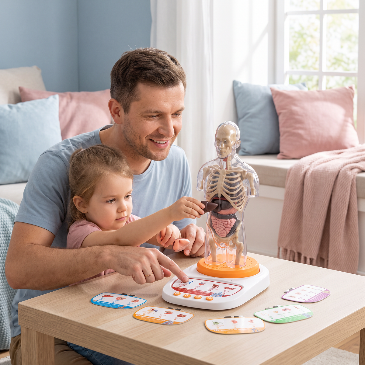 Interaktywny model anatomiczny z funkcją mówienia, wyjmowanymi narządami i nauką wspomaganą dźwiękiem