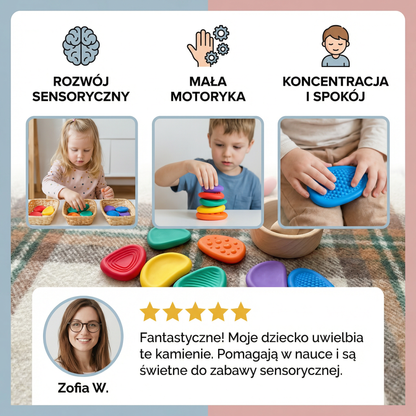 Kamienie sensoryczne dla dzieci – Teksturowana zabawka do dotyku i nauki wczesnego rozwoju