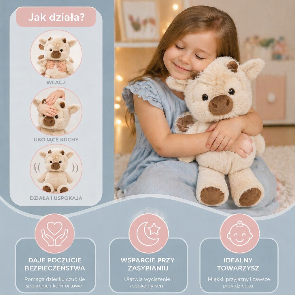 Running Calf Pluszowa Zabawka – Miękka Kartonowa Maskotka i Uspokajający Towarzysz dla Dzieci