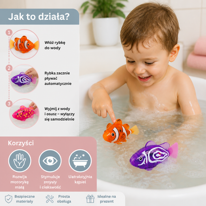 Zestaw Zabawek LED Pływające Rybki do Basenu – Automatycznie Aktywowane Świecące Rybki w Wodzie