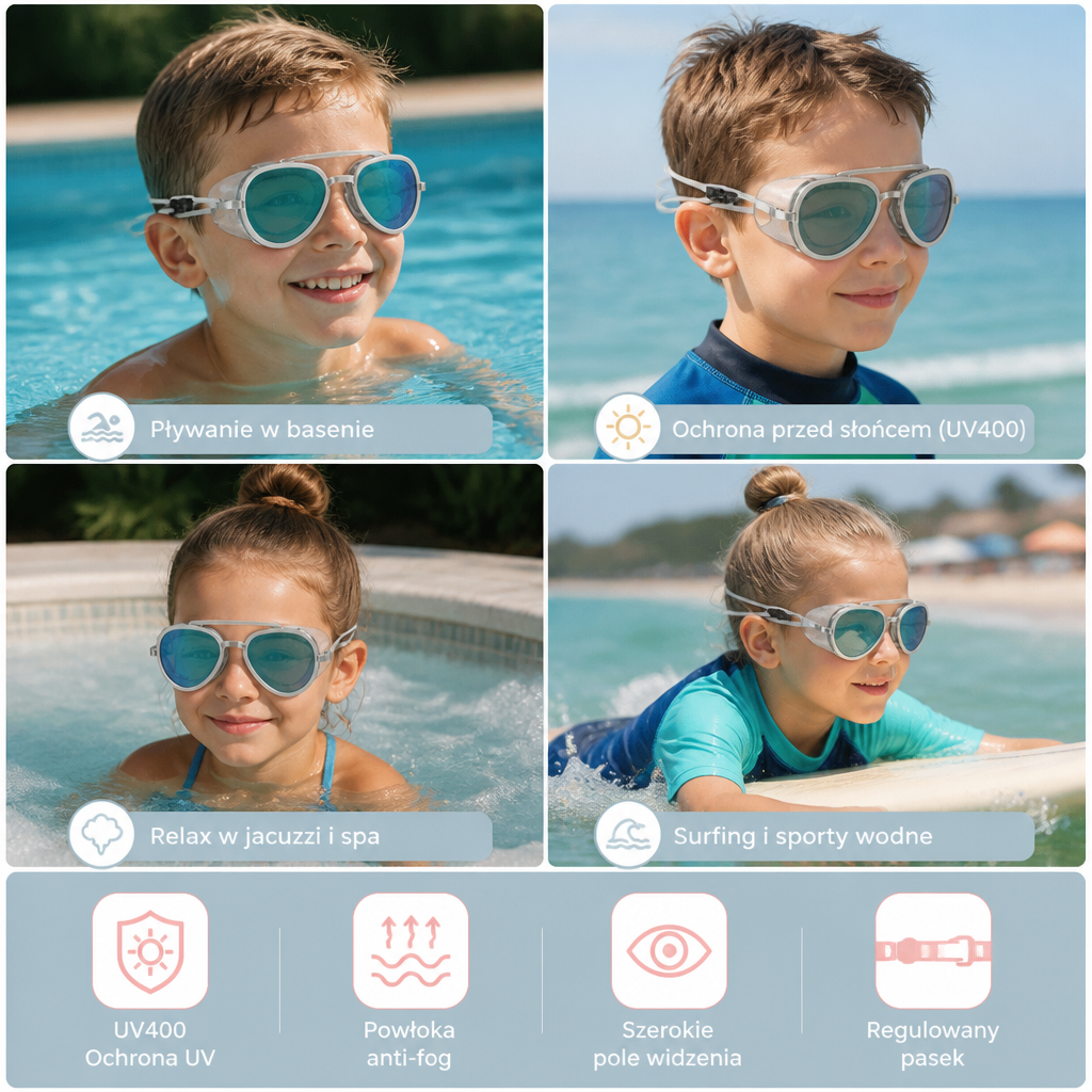 Pro Aviator Okulary Pływackie – Ochrona UV400, Technologia Anty-Fog i Pełne Dopasowanie