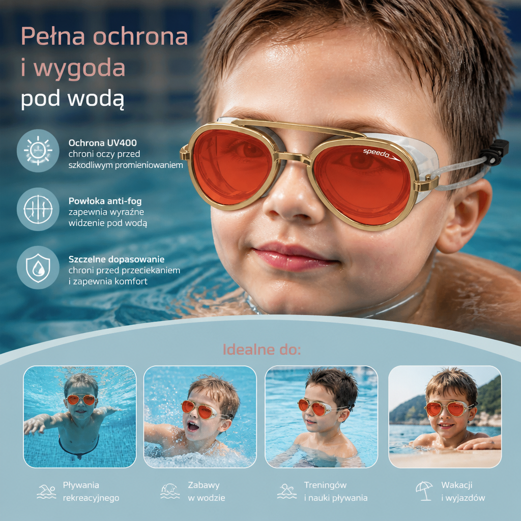Pro Aviator Okulary Pływackie – Ochrona UV400, Technologia Anty-Fog i Pełne Dopasowanie