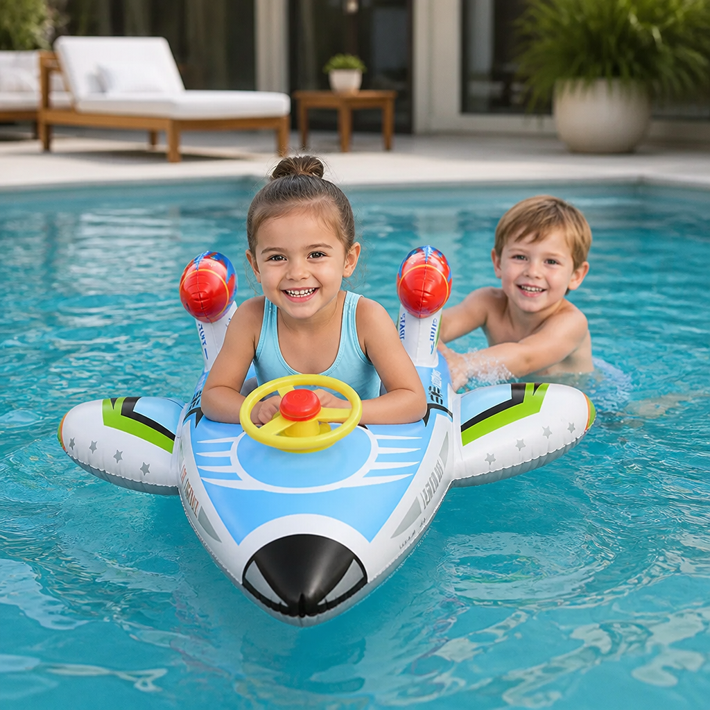 Nadmuchiwany Jet Fighter Pool Float z Siedzeniem i Stosunkiem