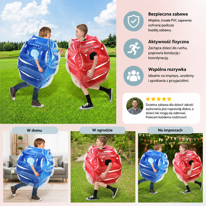 Nadmuchiwany Strój Bumper Ball dla Dzieci – Gra Zderzeniowa Outdoor dla 2 Graczy