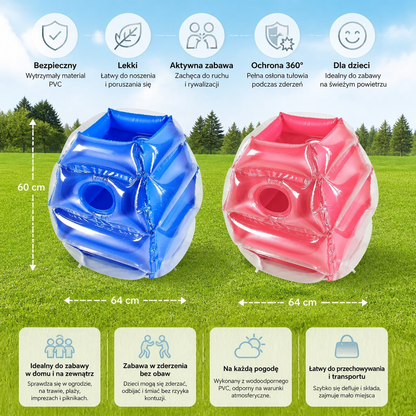 Nadmuchiwany Strój Bumper Ball dla Dzieci – Gra Zderzeniowa Outdoor dla 2 Graczy