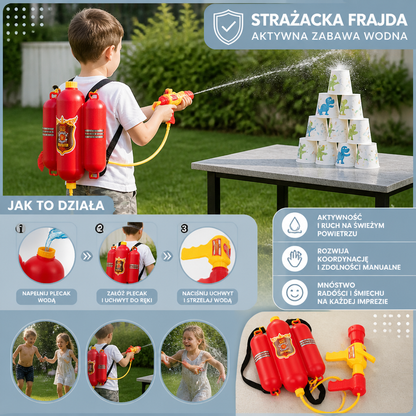 Lekkie strzelające wodą plecak dla dzieci – zabawa na świeżym powietrzu latem