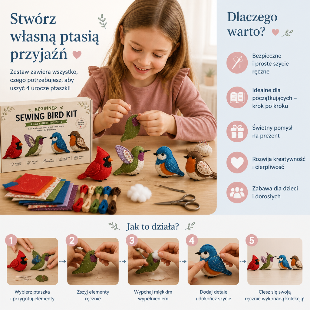 Zestaw Do Szycia Pluszowych Figurek DIY – Stwórz Własną Uroczą Figurkę