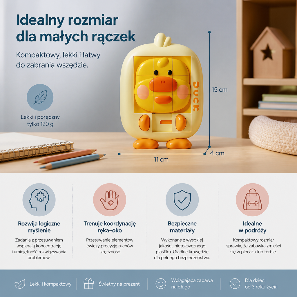 Edukacyjna Gra Logiczna Z Przesuwanymi Zwierzątkami