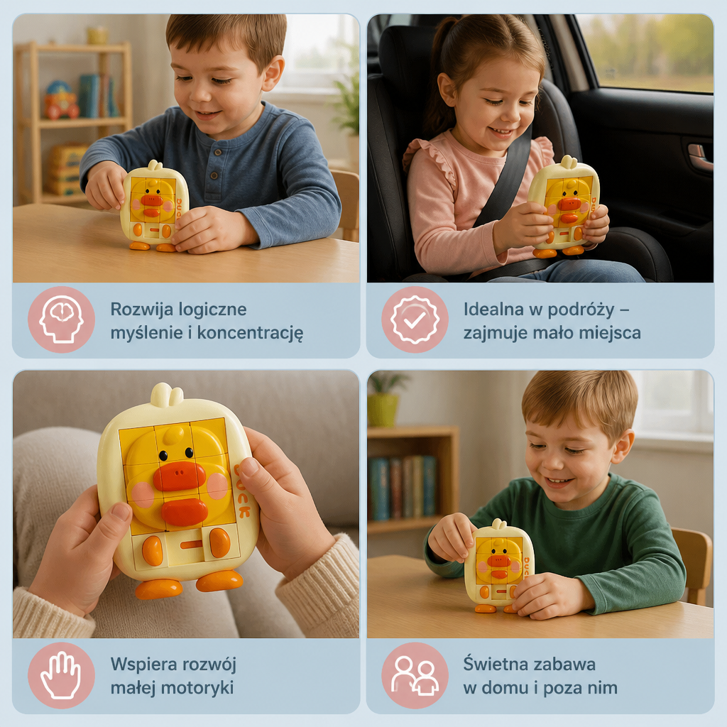 Edukacyjna Gra Logiczna Z Przesuwanymi Zwierzątkami