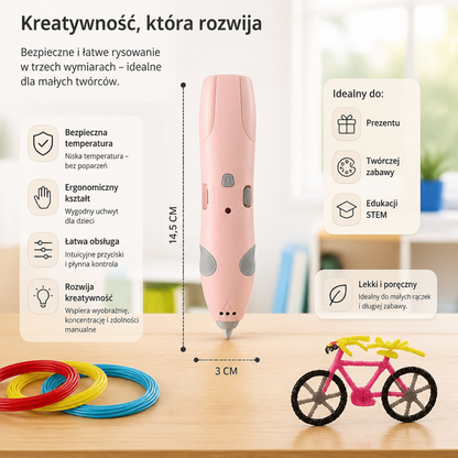 Niskotemperaturowy Zestaw Z Długopisem 3D Dla Dzieci – Bezpieczny Zestaw DIY Do Nauki STEM