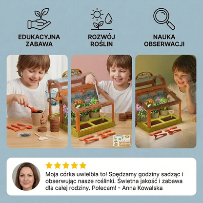 LED Akrylowe Mini Szklarnie dla Dzieci – Zestaw do Hodowli Roślin w Pomieszczeniach – Nauka i Zabawa