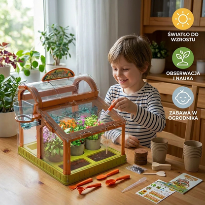 LED Akrylowe Mini Szklarnie dla Dzieci – Zestaw do Hodowli Roślin w Pomieszczeniach – Nauka i Zabawa