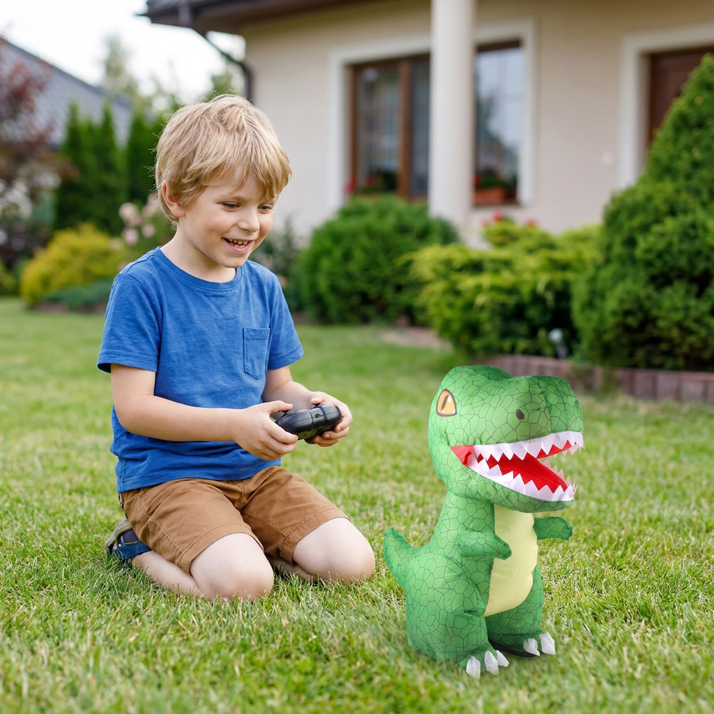 Sterowany pilotem nadmuchiwany dinozaur T-Rex