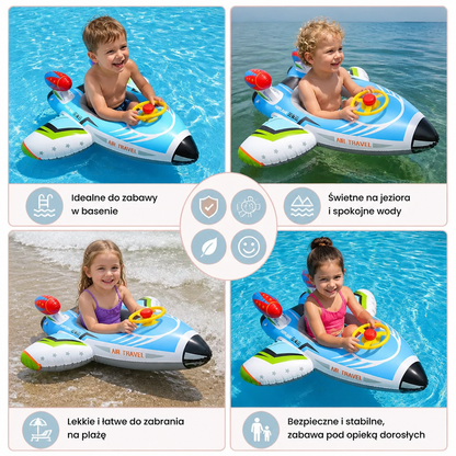 Nadmuchiwany Jet Fighter Pool Float z Siedzeniem i Stosunkiem