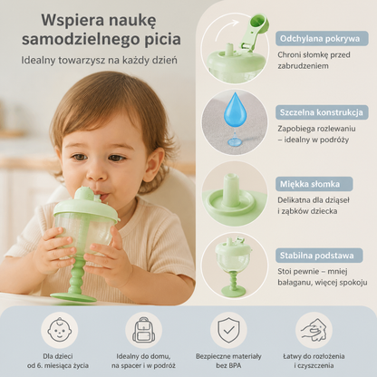 Niewylewający Kubek Treningowy Dla Dzieci Ze Słomką