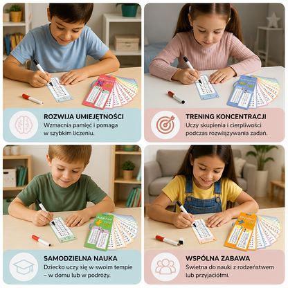 Wielokrotnego Użytku Karty Do Nauki Matematyki Dla Dzieci