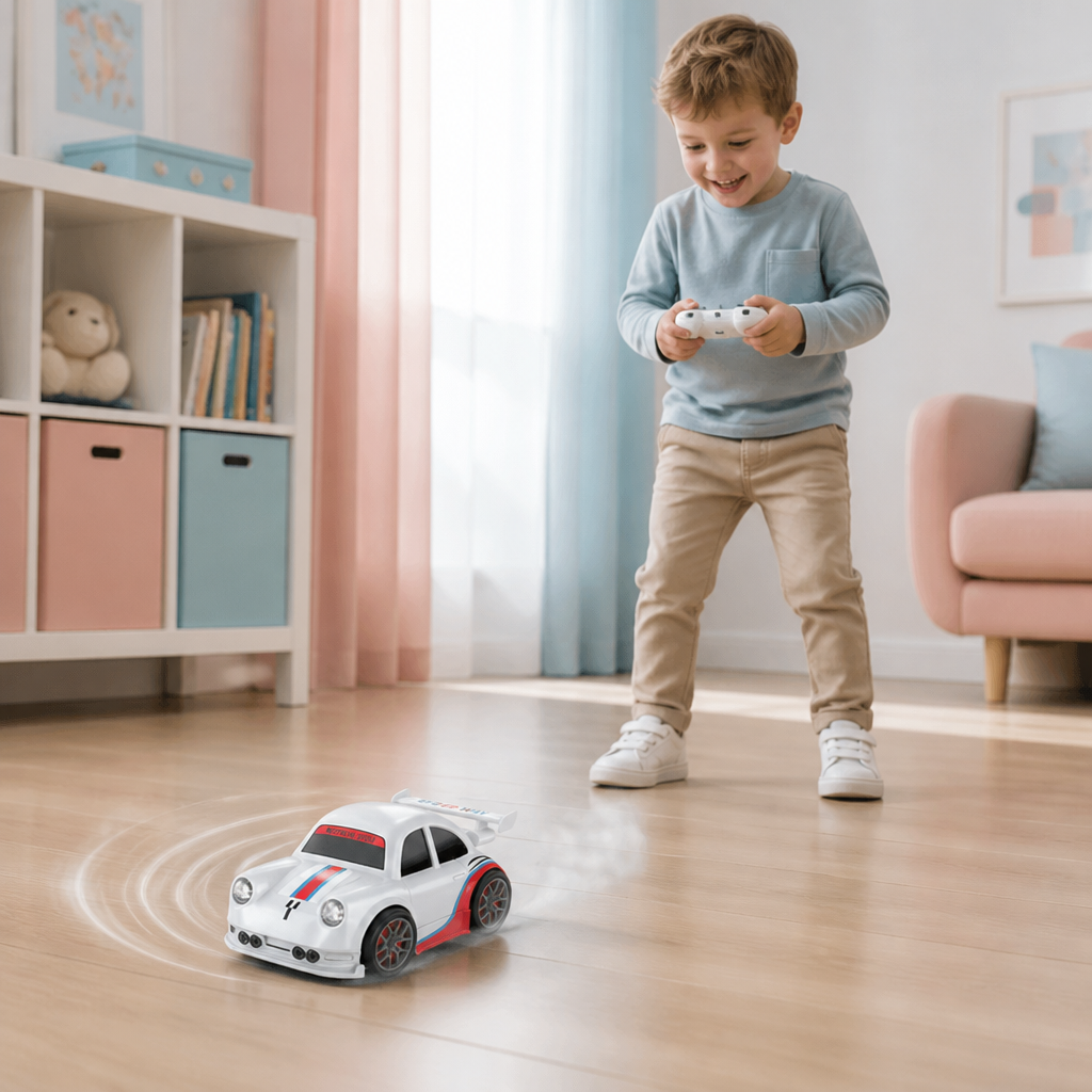 Samochód RC Wyścigowy Z Funkcją Driftu Dla Dzieci – Sterowany Pilotem Z Czujnikami Światła I Dźwiękiem