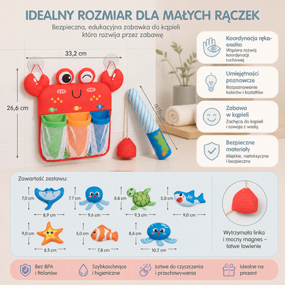Magnetyczny Zestaw Do Łowienia Montessori – Zabawka Do Kąpieli