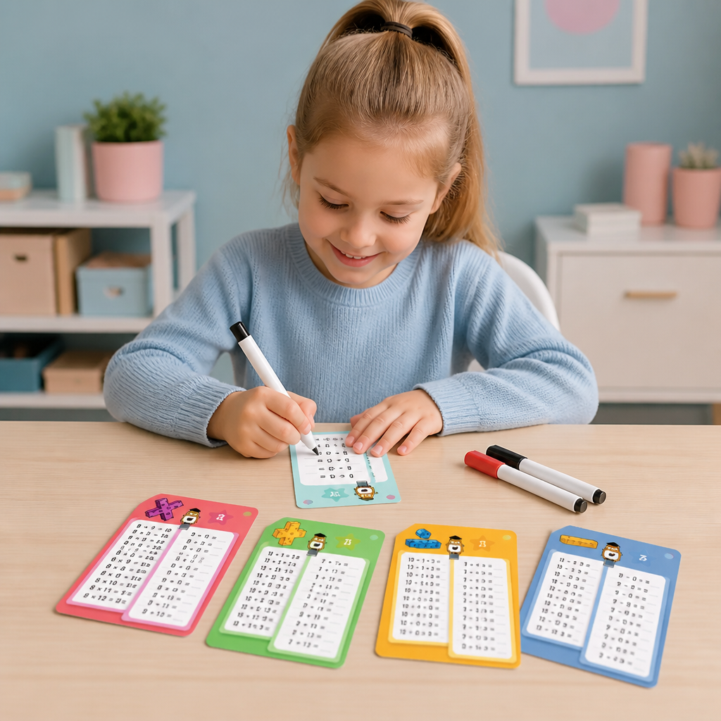 Wielokrotnego Użytku Karty Do Nauki Matematyki Dla Dzieci