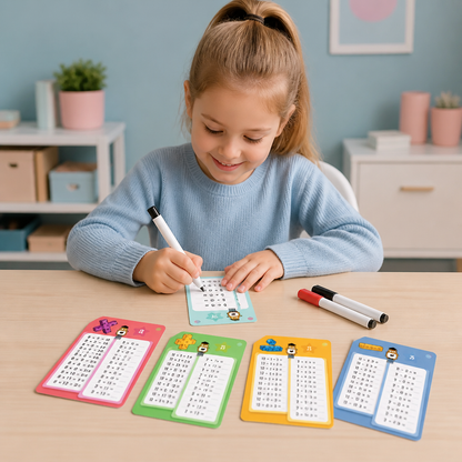 Wielokrotnego Użytku Karty Do Nauki Matematyki Dla Dzieci
