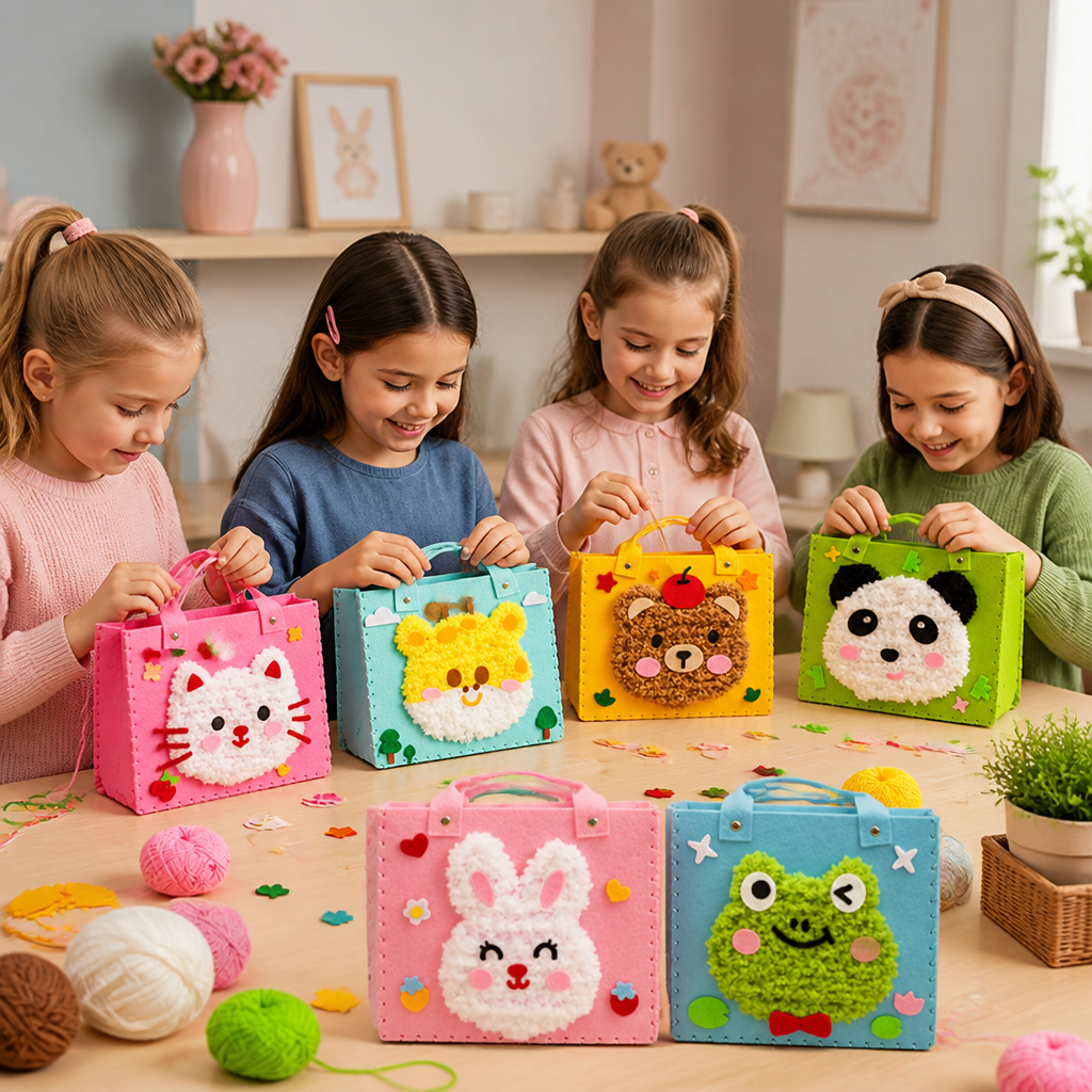 Zestaw DIY Do Tworzenia Pluszowych Torebek Dla Dzieci