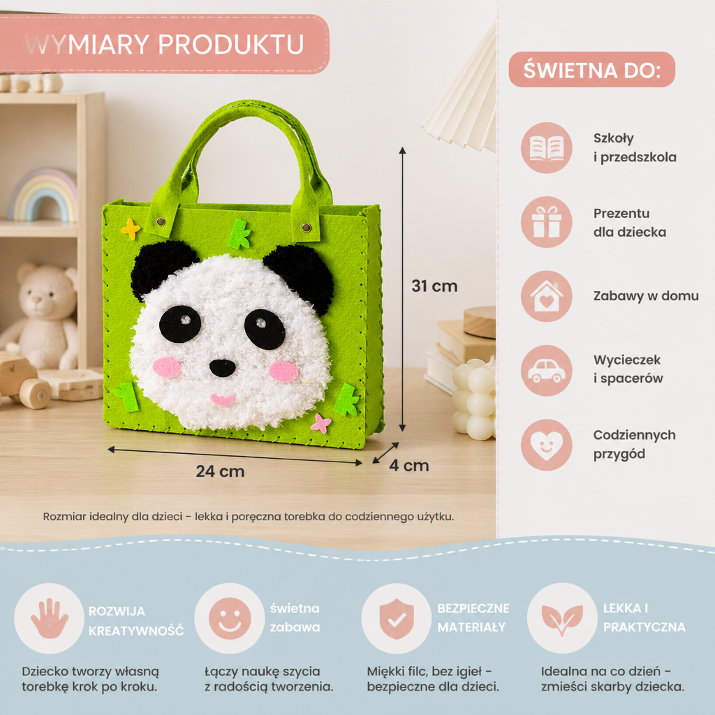 Zestaw DIY Do Tworzenia Pluszowych Torebek Dla Dzieci