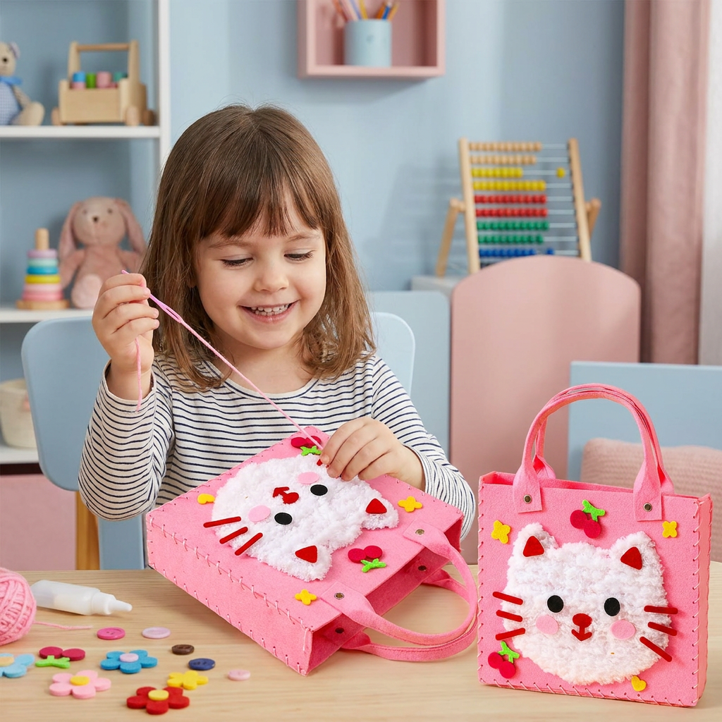 Zestaw DIY Do Tworzenia Pluszowych Torebek Dla Dzieci