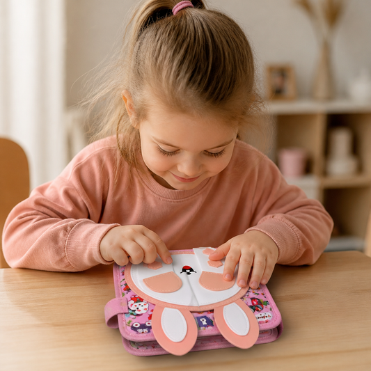 Sensoryczna książeczka aktywności Montessori „Dotknij i poczuj” dla małych dzieci