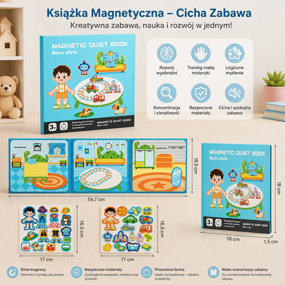 Magnetyczna książeczka Montessori Quiet Book – kreatywne ubieranki i odgrywanie scenek
